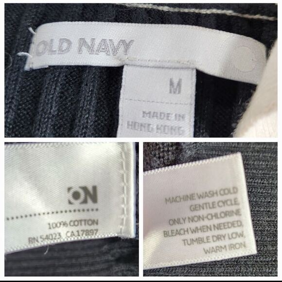 💜Vintage Old Navy Black & Cream Cardigan Sweater & Tanktop Set Small - Picture 13 of 13